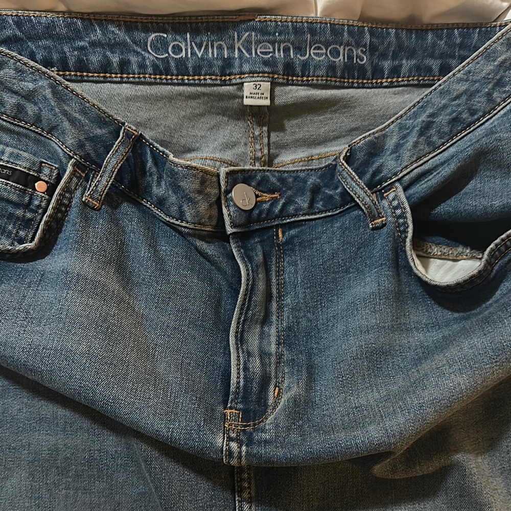 Calvin Klein Blue Denim Skirt  Classic Style